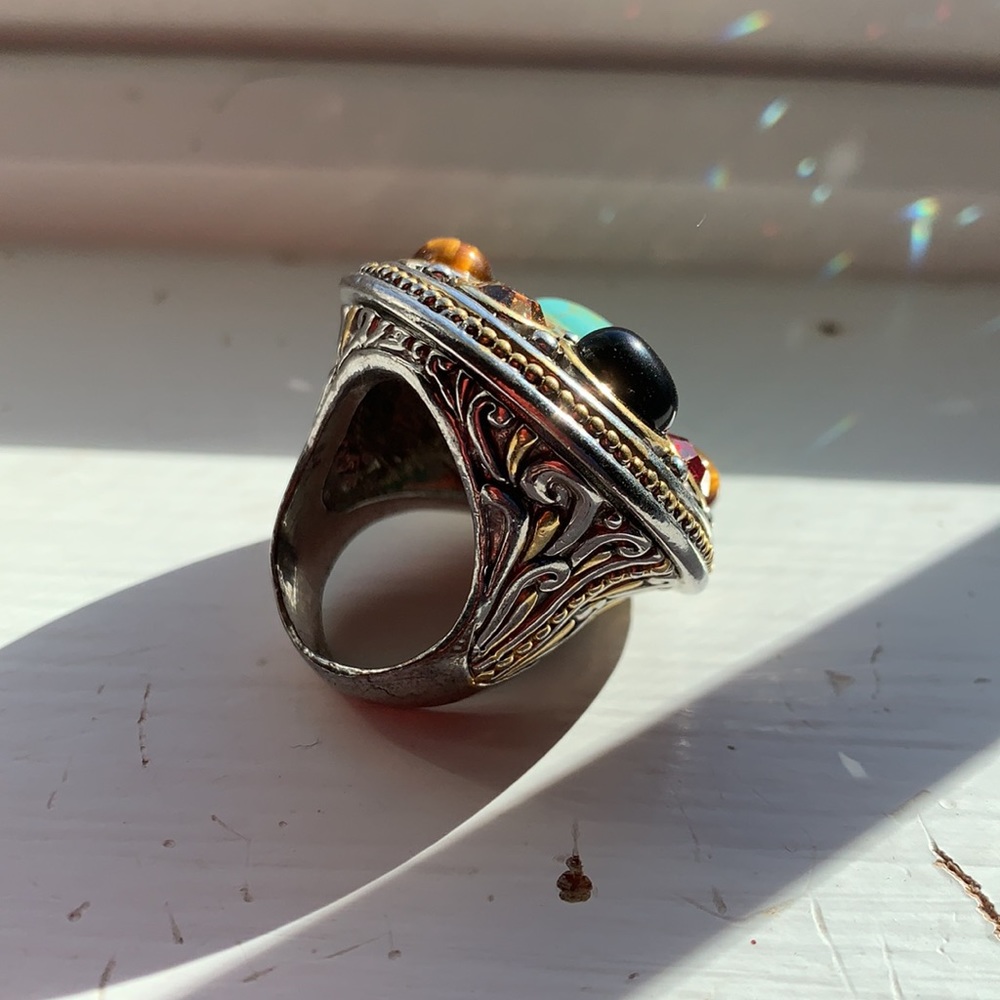 Multi-Stone Sterling Silver Ring - image 2
